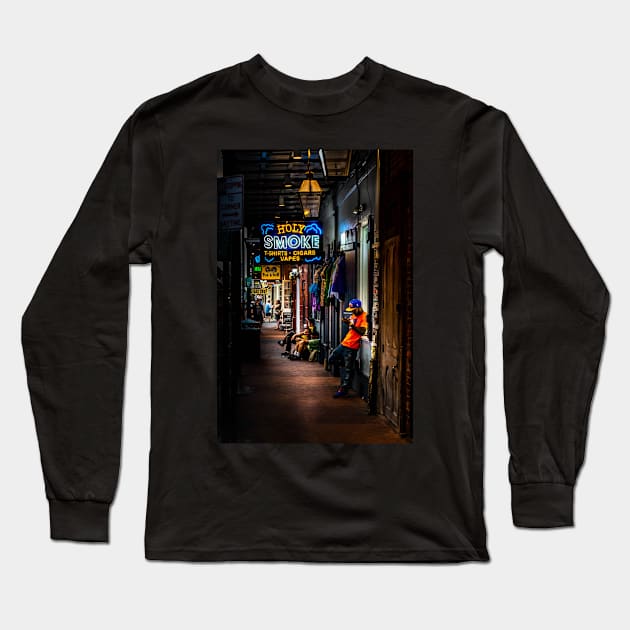 Holy Smoke Bourbon Street Long Sleeve T-Shirt by MountainTravel